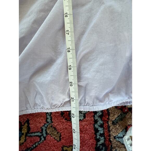 Tory Burch Sadie Purple Embroidered Women's 4 Top Peasant Lavender - Picture 10 of 10